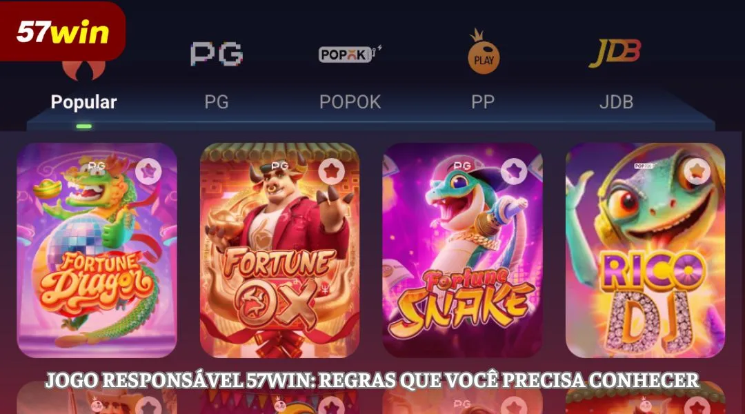 Jogo responsável 57WIN - Regras que você precisa saber