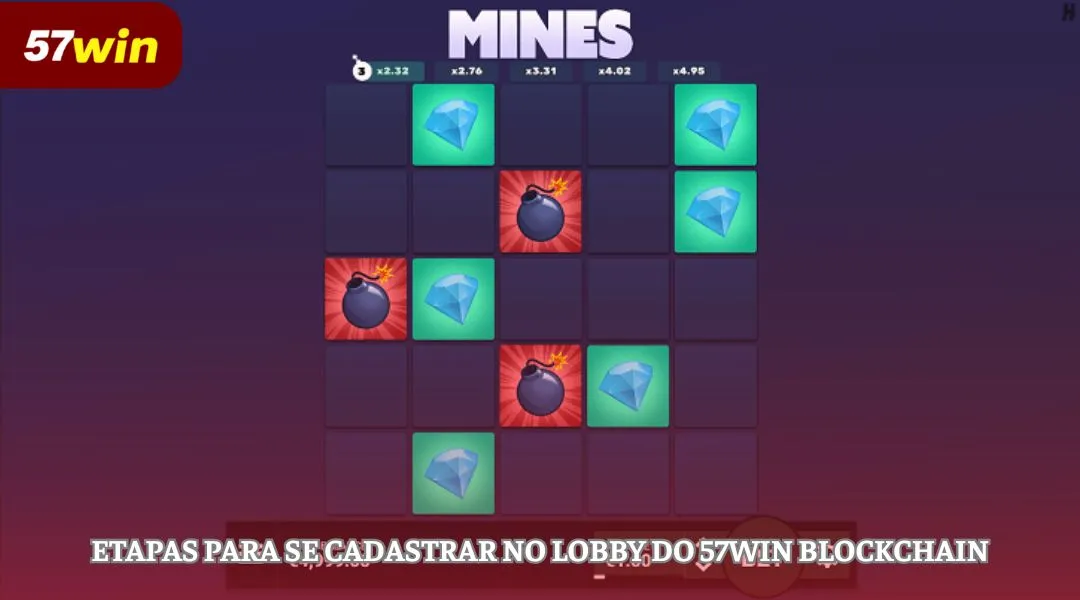 Etapas para se cadastrar no lobby do 57WIN Blockchain